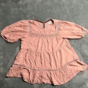 Knox Rose pale pink babydoll top